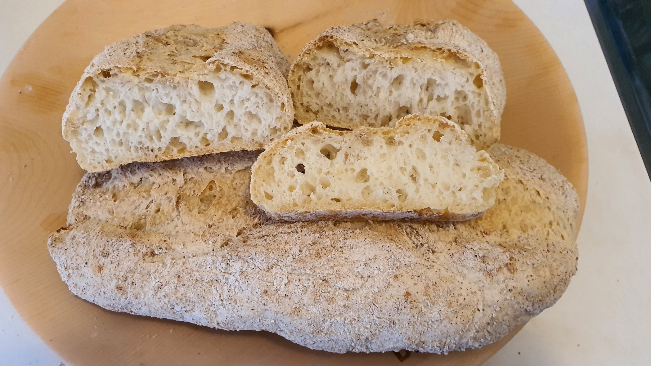 Light ciabatta and variations