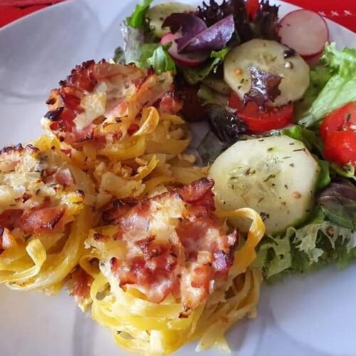 Spaghetti Carbonara Muffins