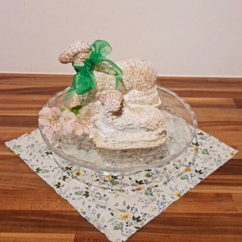 Gluten-Free Easter Lamb Made from Marble Cake Batter