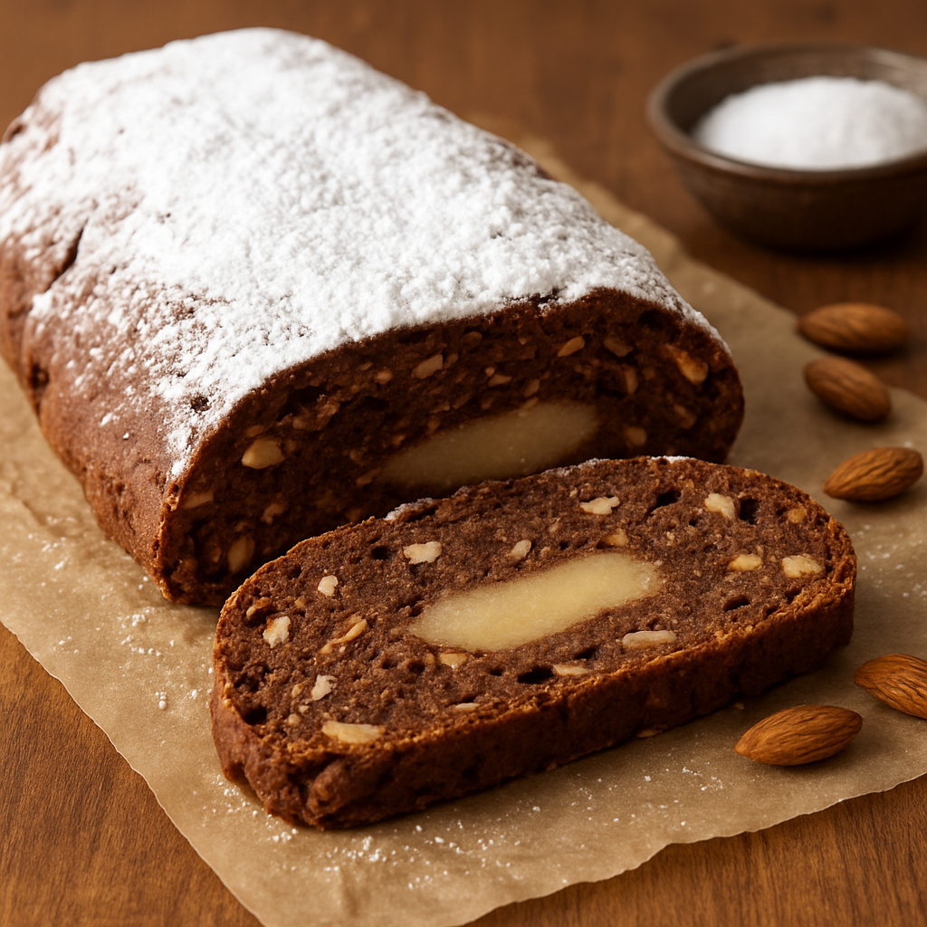 Chocolate–Almond (Marzipan) Stollen